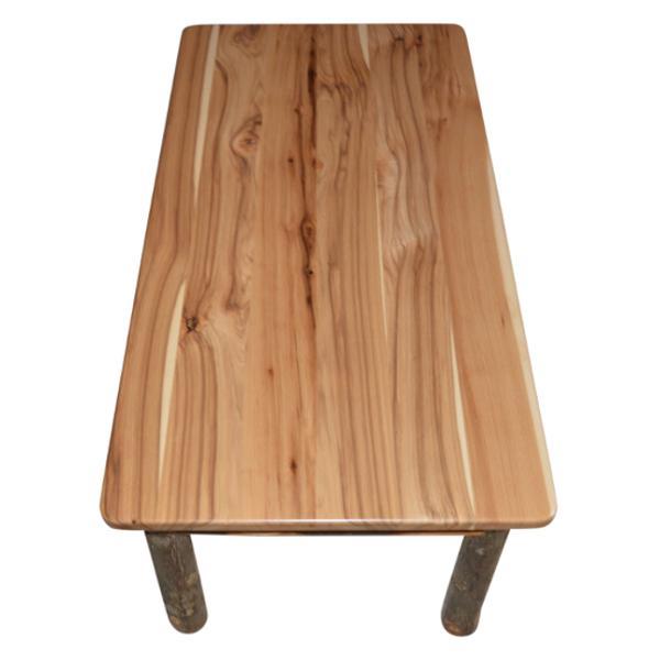 Solid Hickory Wood Coffee Table - Rustic Farmhouse Style Living Room Furniture for Home Decor & Relaxation