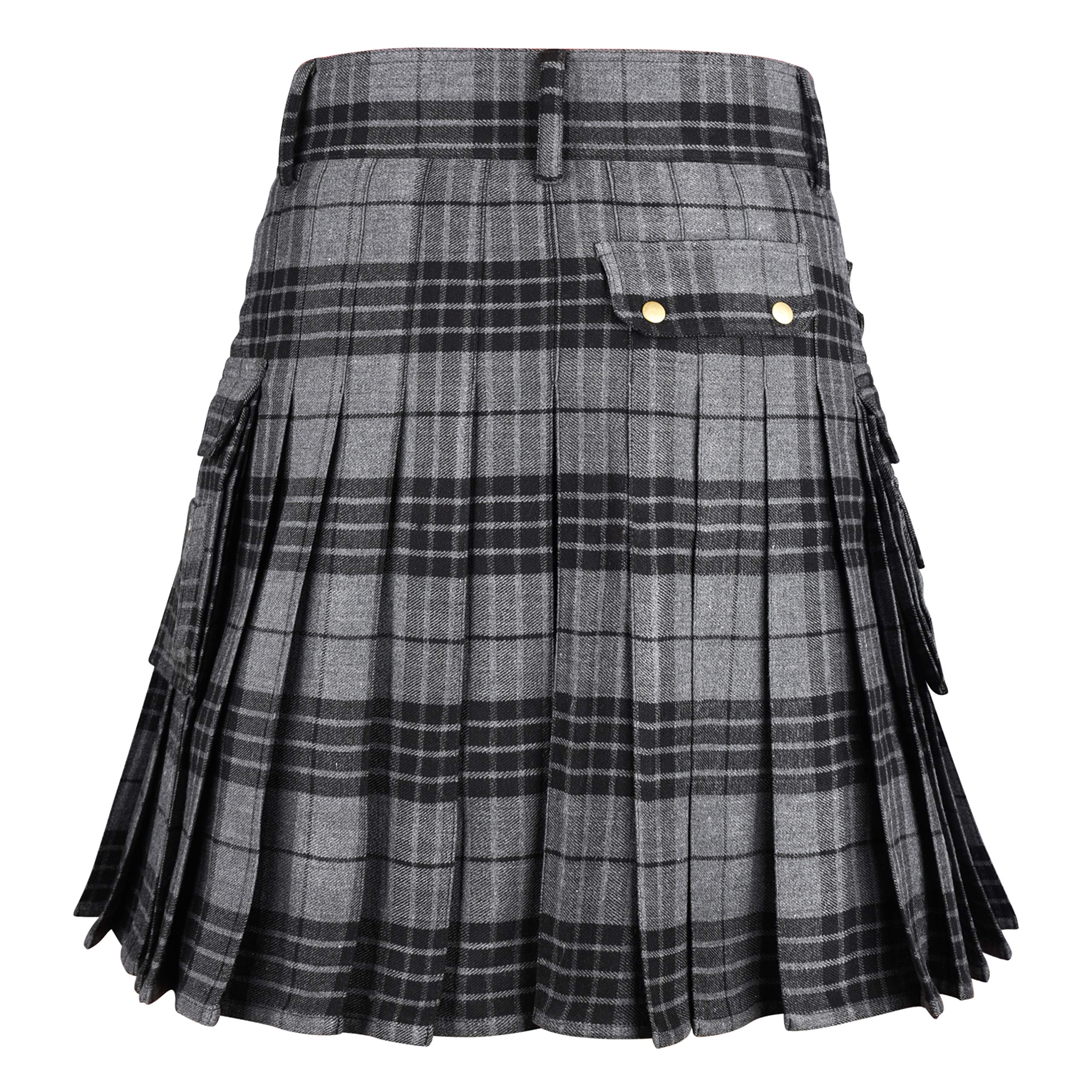 Custom Plus Size Men's Heavy 16oz Tartan Utility Kilt - Durable Scottish Kilt for Outdoor Activities, Renaissance Fairs & Cosplay
