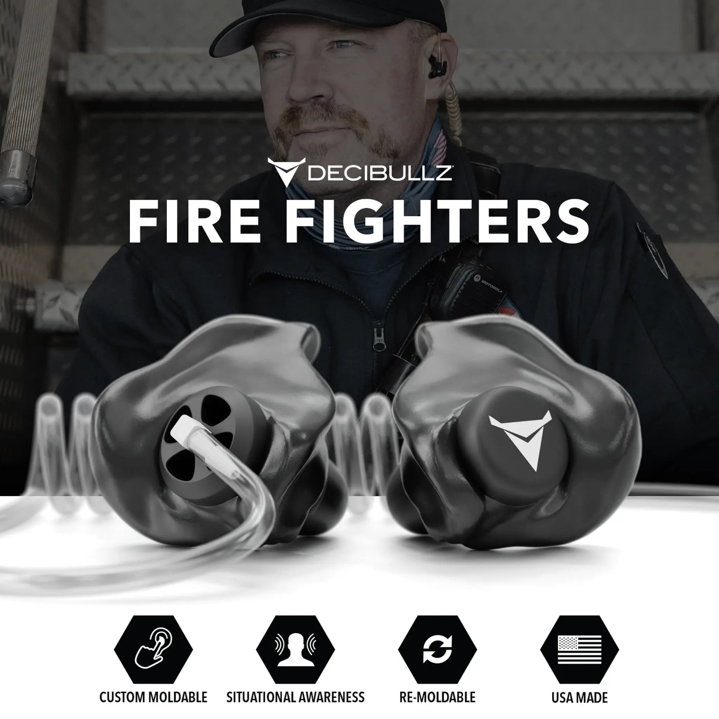 Custom Moldable Earpieces for Hearing Protection & Noise Reduction | Decibullz | Perfect for Shooting, Motorcycling & Concerts