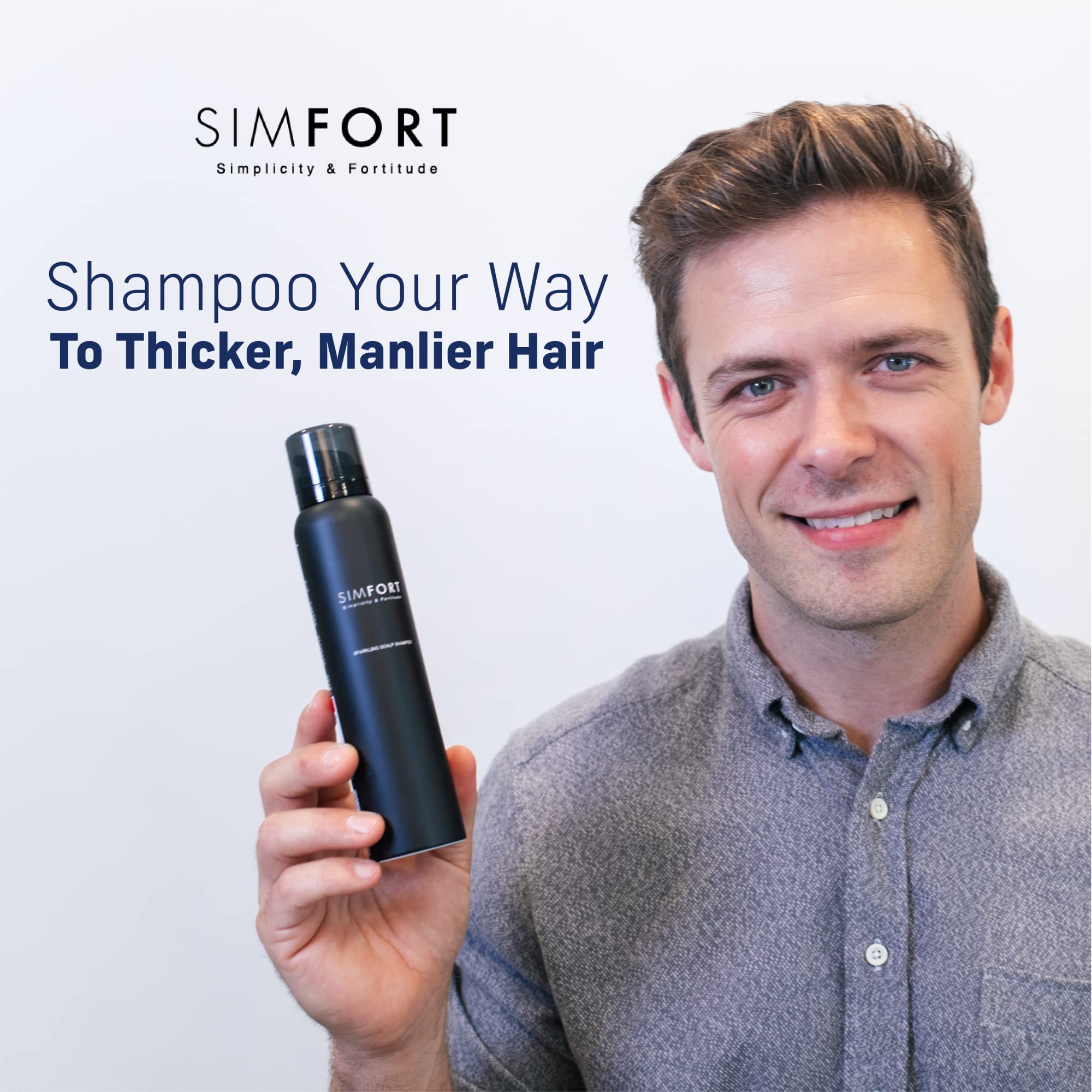 **Natural Carbonated Shampoo & Conditioner Set for Hair Growth - 5.3oz Shampoo & 4.2oz Conditioner - Sulfate-Free, Paraben-Free for Fuller, Thicker Hair - Men & Women - Ideal for Daily Hair Care & Volumizing**