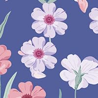 White Blue Flowers