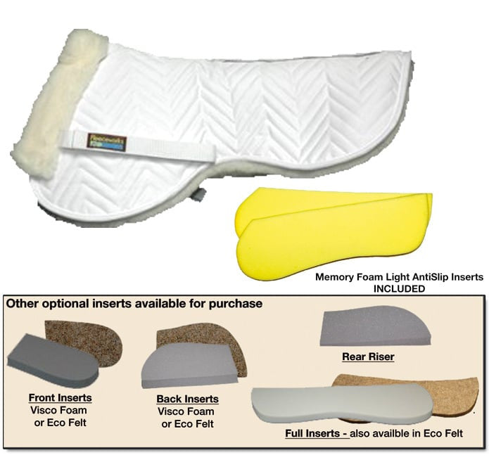 Therawool Perfect Balance Halfpad with Banded/Plain Edge - Therapeutic Wool Saddle Pad for Horses - Ideal for Dressage, Jumping & Trail Riding