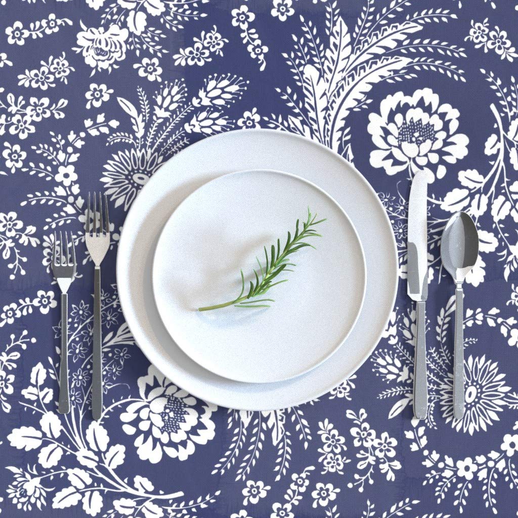 Premium Spoonflower Cotton Sateen Tablecloth 90