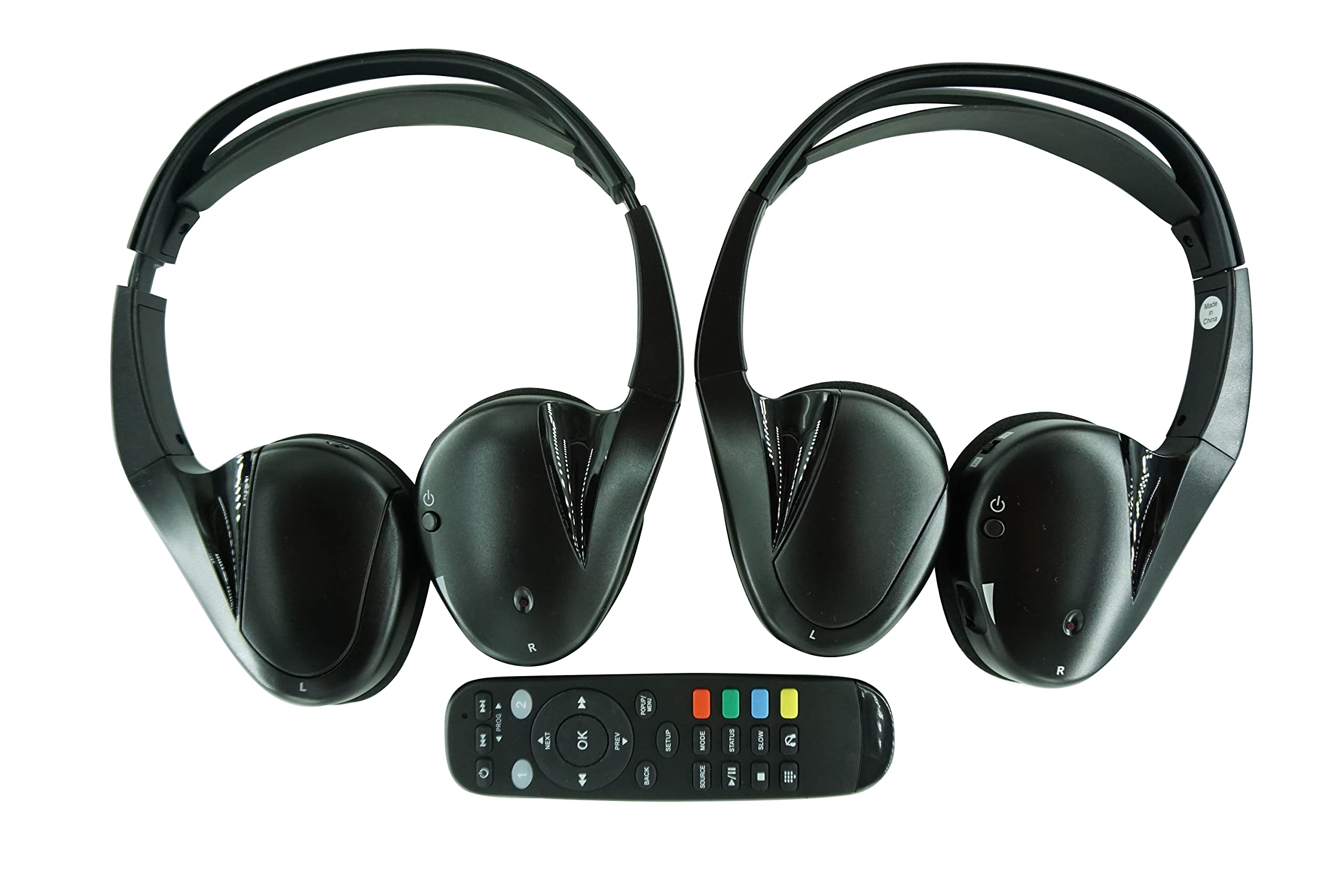 2 Wireless Headphones for Dodge Journey SXT, Grand Caravan, Avenger, Challenger, Charger SRT, Durango, Journey RT, RAM - Compatible with UCONNECT DVD System with Remote - Perfect for Road Trips & Family Entertainment