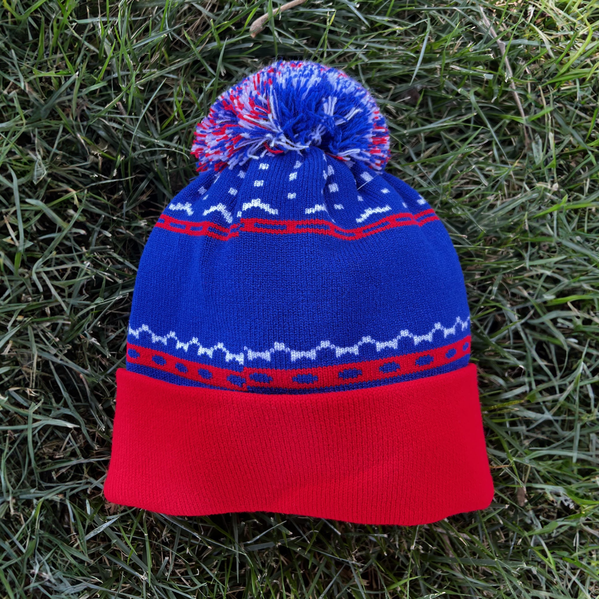 Can Am Rugby Knit Pom Hat - Winter Beanie for Men & Women - Soft & Warm Knitted Skull Cap - Perfect for Outdoor Sports, Skiing, and Casual Wear