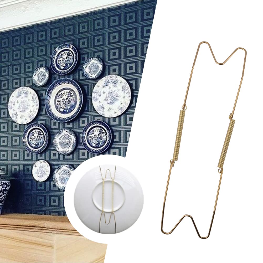 Stainless Steel Plate Hanger for Wall - Heavy Duty 6/8/10/12/14/16 Inch Decorative Plate Holder with Mounting Hardware - Perfect for Displaying Platters, Plates & Wall Decor (12 Inch) - Ideal for Kitchens, Dining Rooms & Home Decor
