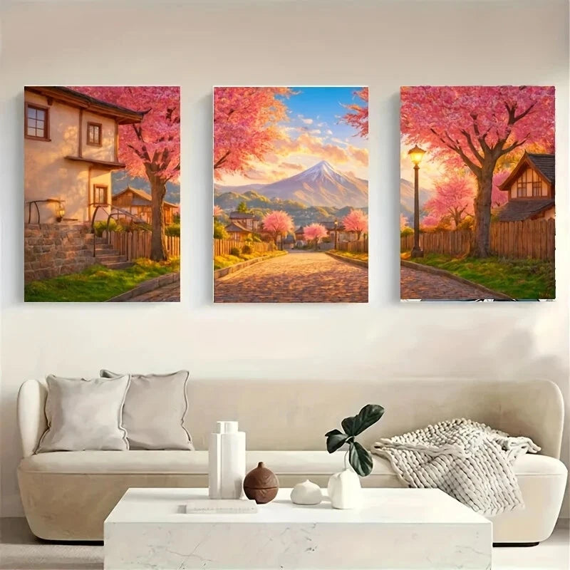3-Piece Cobbl Metal Print Wall Art - Scenic Landscape Canvas Ready to Hang - Perfect for Living Room, Bedroom & Office Decor