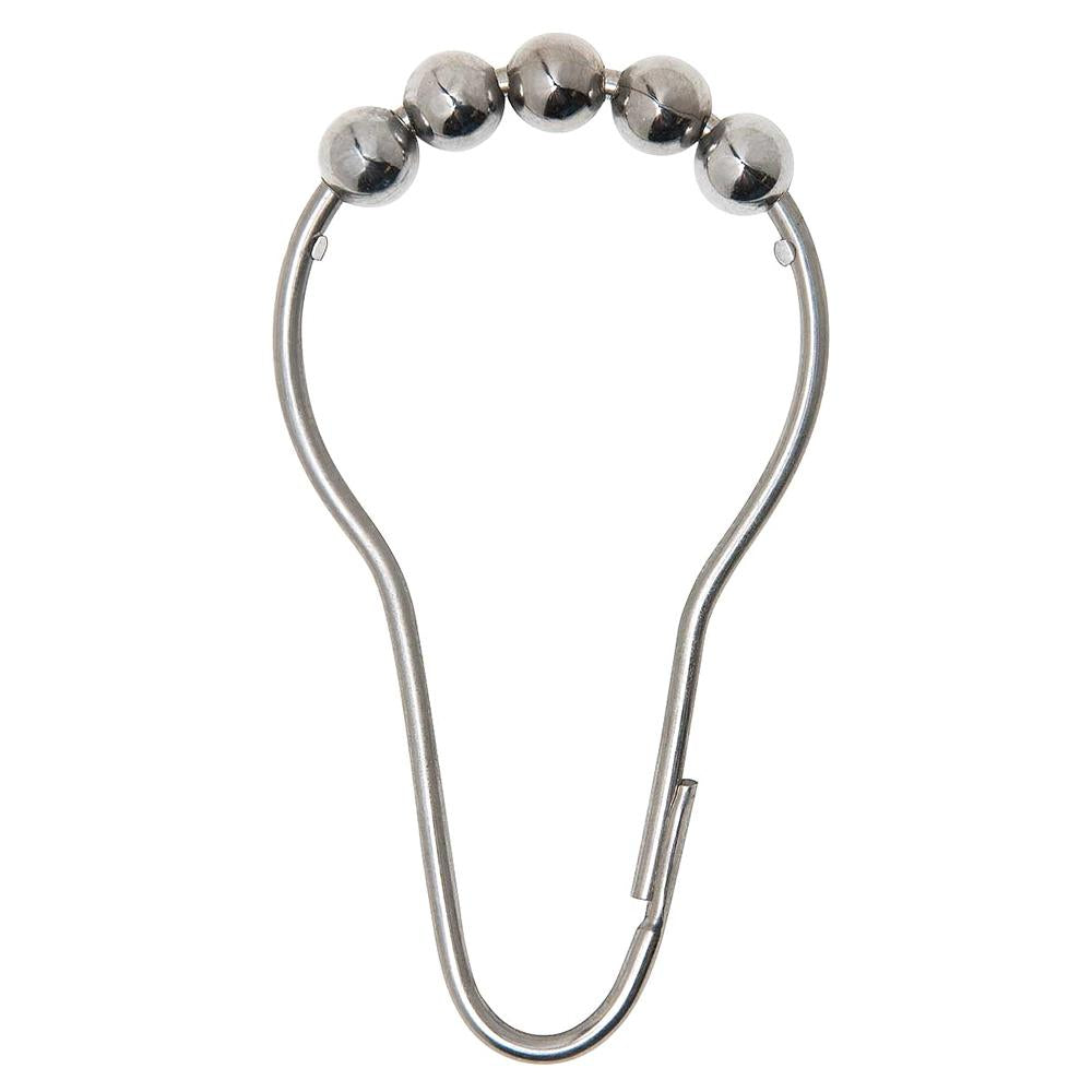 Bradley 9540 0000 Shower Curtain Hooks with Rollers - Durable Stainless Steel Bathroom Accessories for Smooth Gliding Shower Curtains - Perfect for Bathrooms, Showers, and Spa Areas