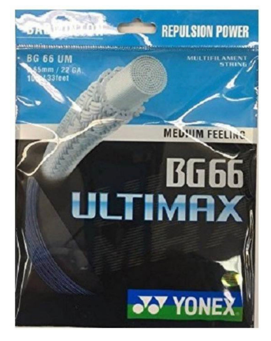 Yonex BG 66 Ultimax Badminton String - High Performance Badminton Racket String for Professional Players - Perfect for Tournaments & Training Sessions