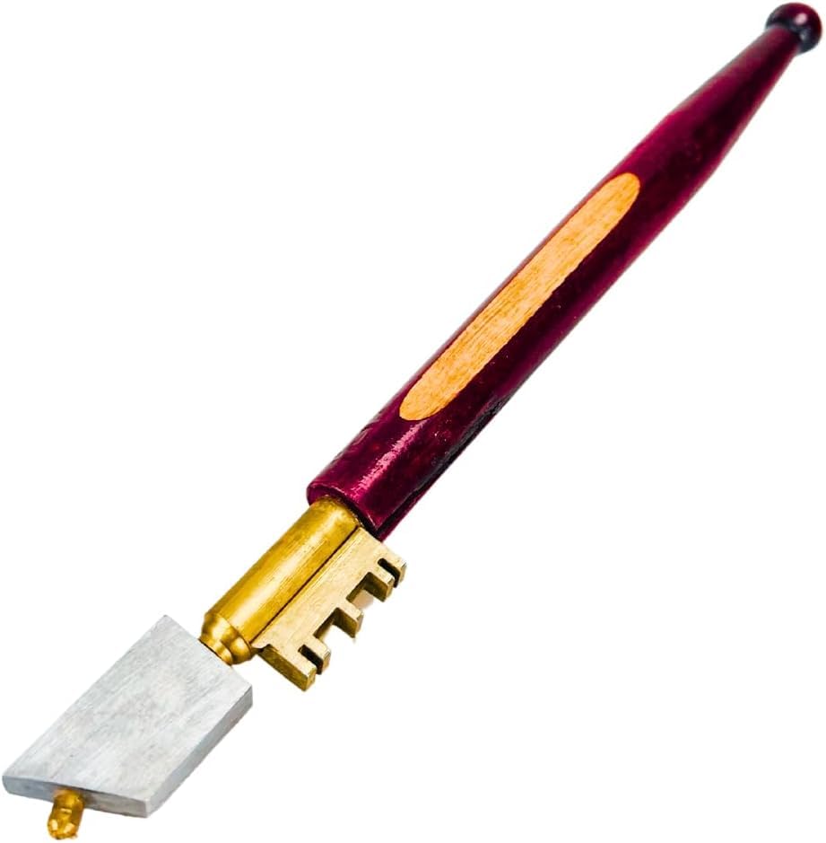 Gordon Glass® Heavy Duty Diamond Tip Glass Cutter with Notched Brass Teeth - Professional Glass Cutting Tool for Stained Glass, Mosaics, Windows & DIY Projects | Perfect for Artists, Contractors & Home Renovation