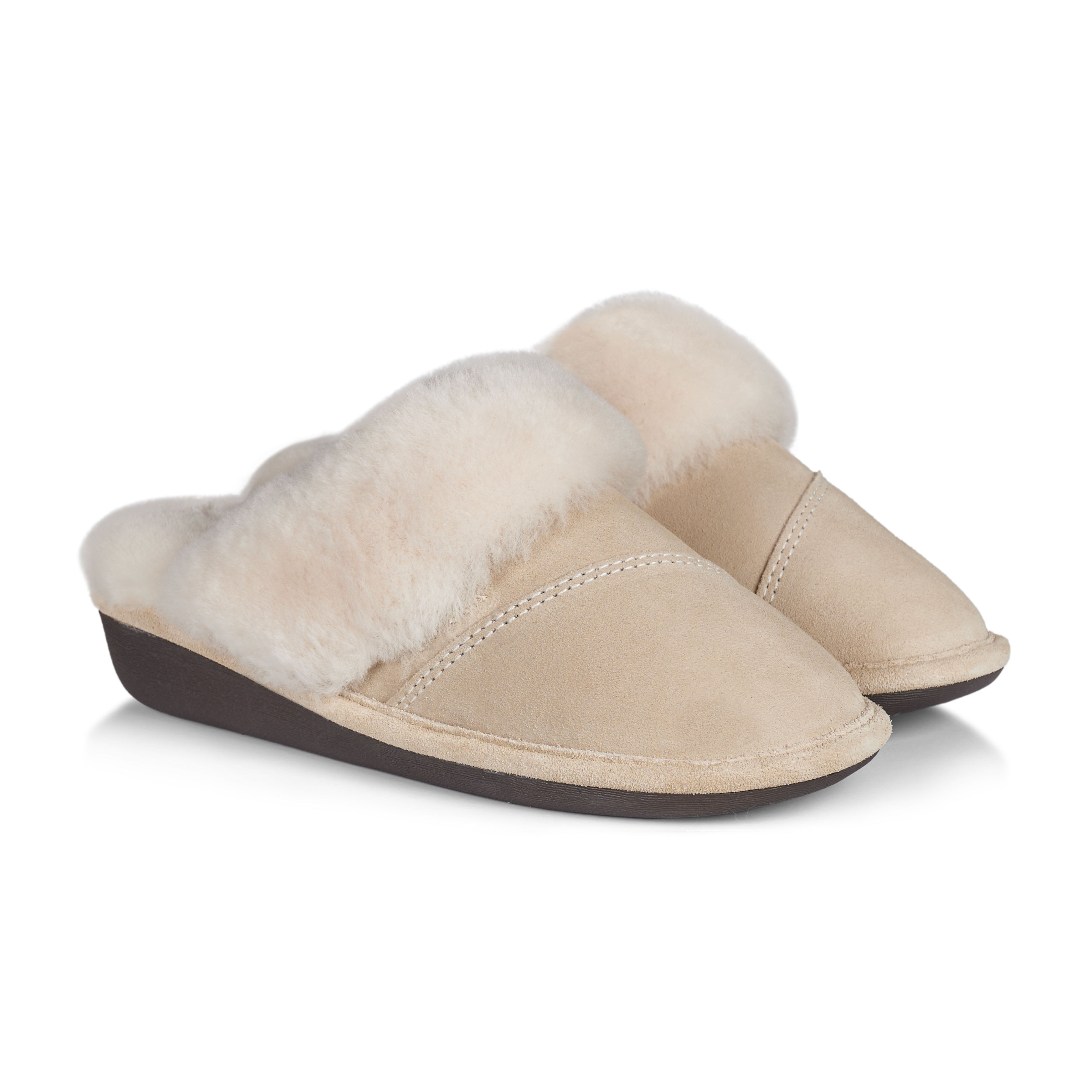 Joy Women's Fuzzy House Slippers - Soft Indoor/Outdoor Comfort Slides for Women, Cozy Winter Slippers with Memory Foam (Beige) - Perfect for Home, Lounge, and Relaxation