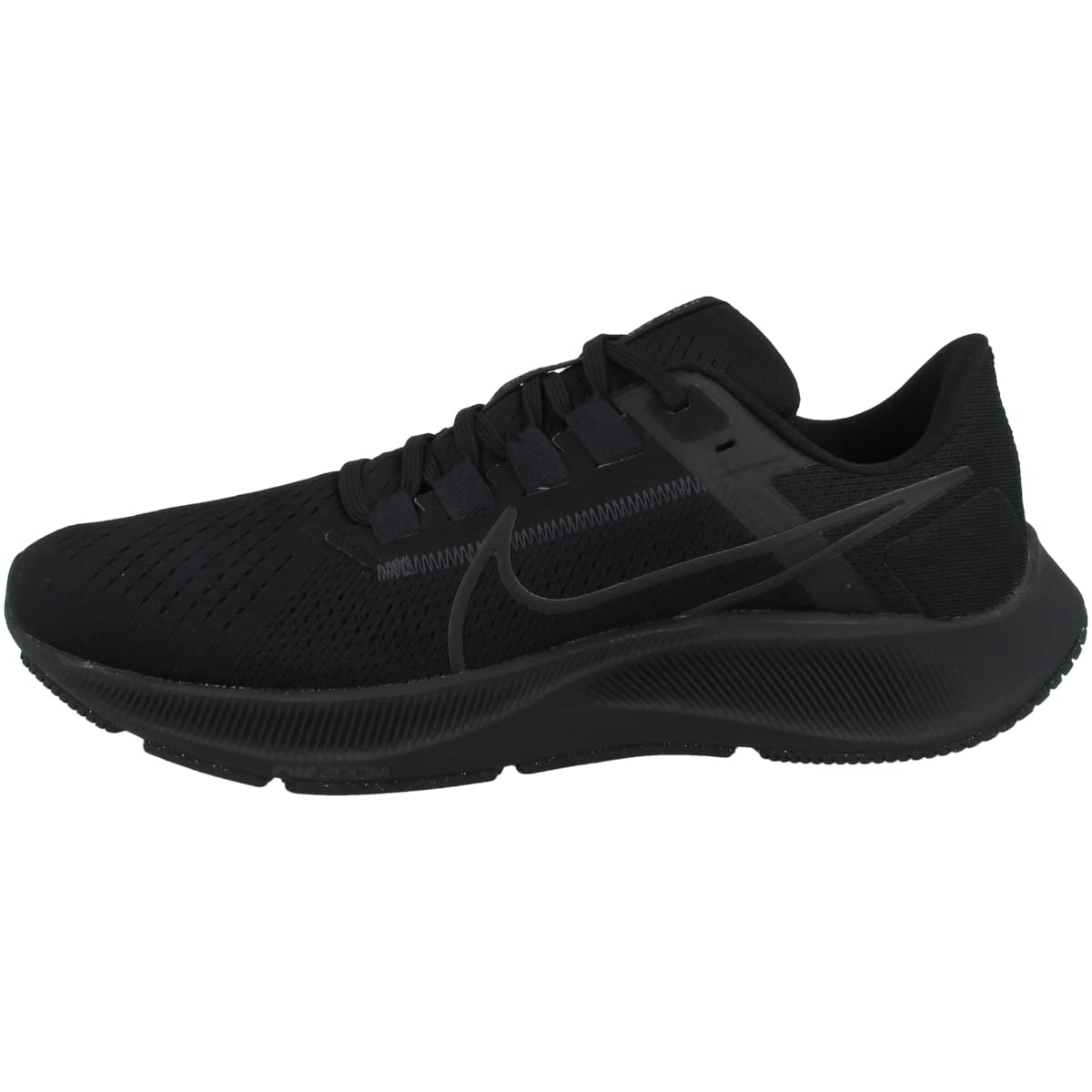 Nike Men's AIR Zoom Pegasus 38 Running Shoes - Black Anthracite Volt, Size 9 | Lightweight Cushioned Sneakers for Jogging, Training & Everyday Wear