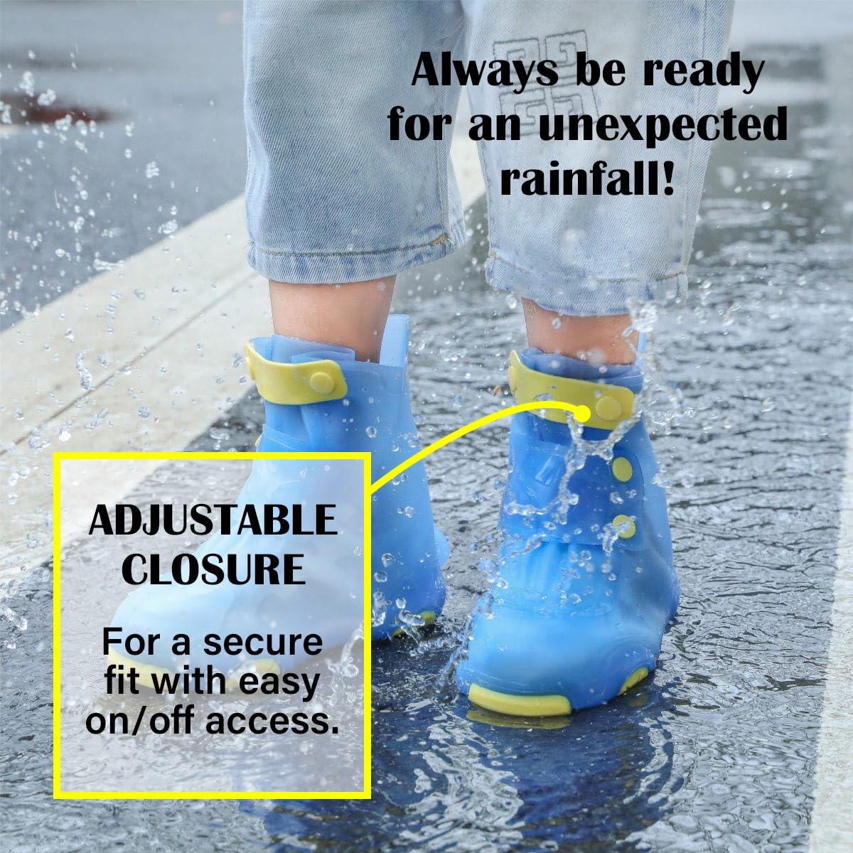 **Waterproof Rain Shoe Covers for Kids - Reusable Galoshes & Overshoes for Boys & Girls - Perfect for School, Playground & Outdoor Adventures**