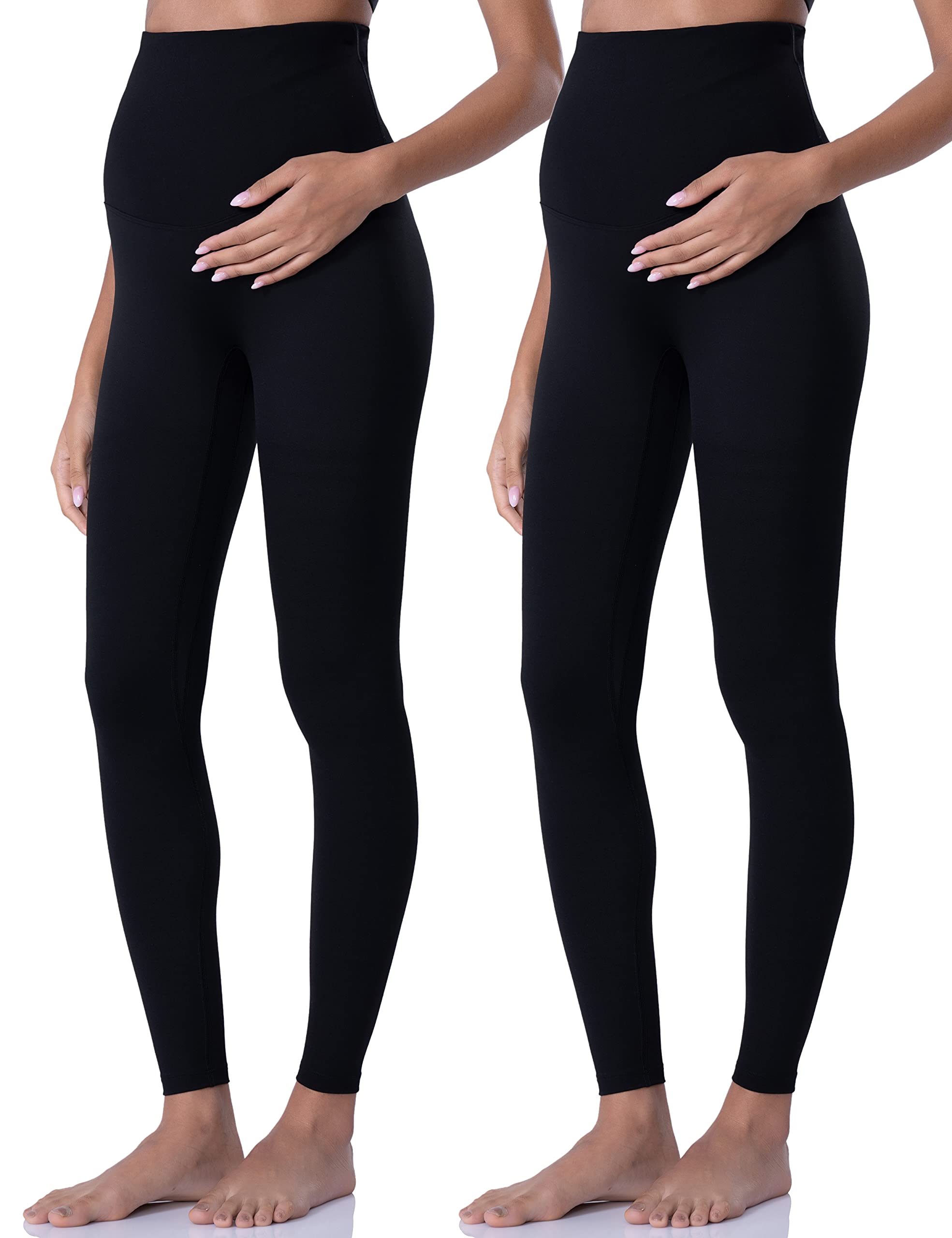 POSHDIVAH Women's Maternity Leggings Over The Belly Pregnancy Yoga Pants - Stretchy Active Wear Workout Leggings for Comfortable Exercise & Everyday Wear