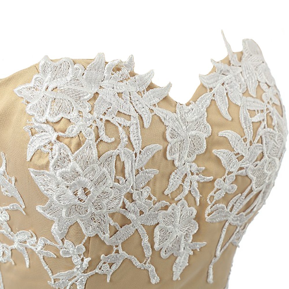 Kivary® Mermaid Long White Lace Tulle Corset Back Formal Prom Evening Dresses for Women - Elegant Wedding, Homecoming, and Special Occasion Gowns
