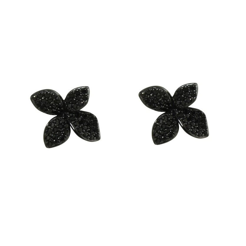 Small Pavé Flower Earrings - Dainty Floral Stud Earrings for Women - Perfect for Weddings, Parties & Everyday Wear