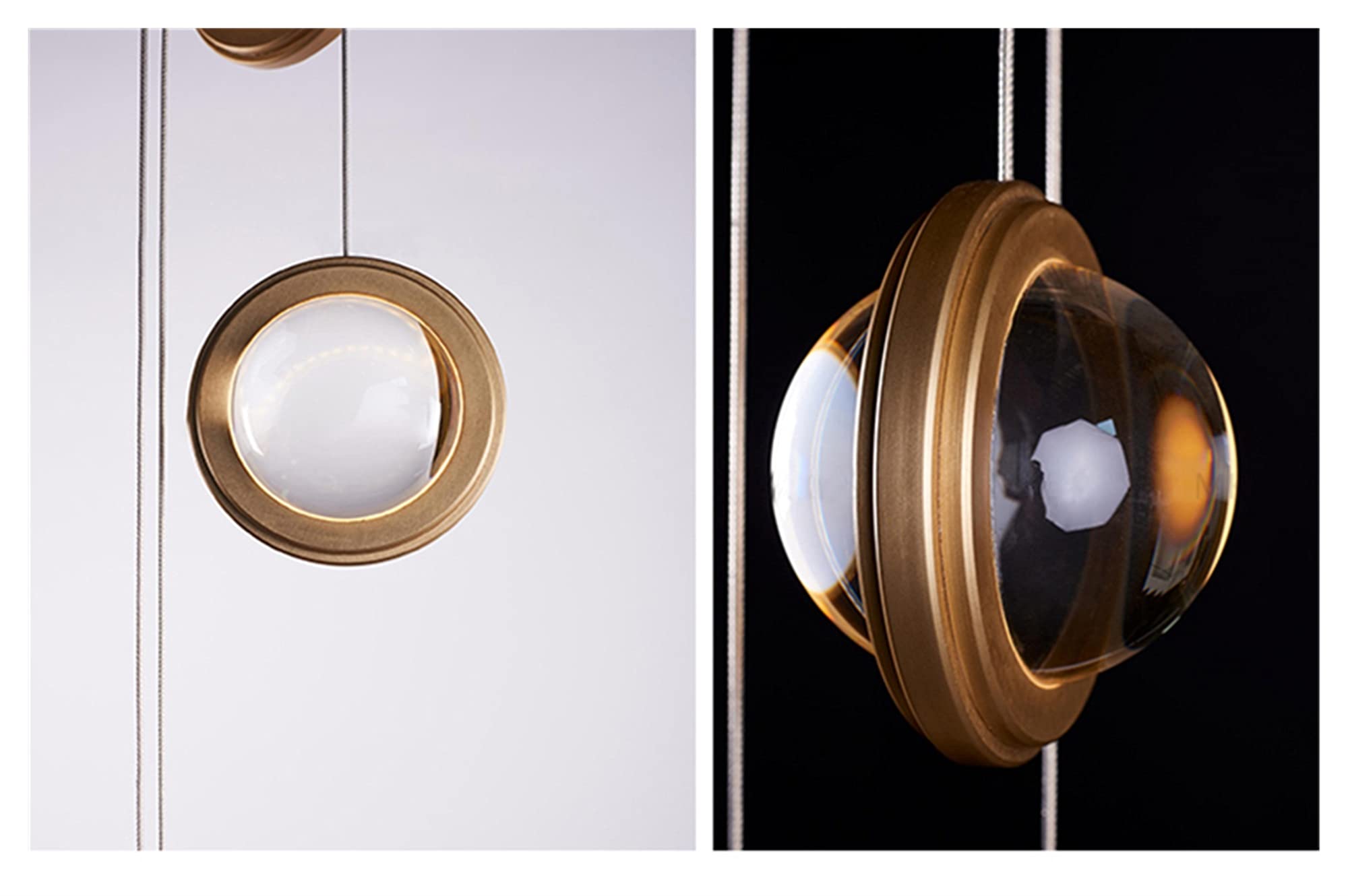 Crystal Ball LED Chandelier - Modern Round Pendant Light Fixture for Staircase, Bar & Home Decor | Cold White Lighting | Indoor Ceiling Lamp for Dining Room, Living Room & Bedroom