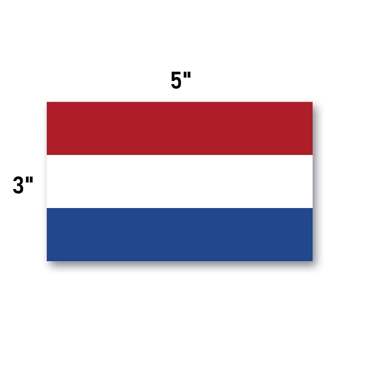 3-Pack 3x5 Netherlands Flag Stickers - Durable Waterproof Dutch Flag Decals for Cars, Windows & Laptops - Perfect for Travel, Sports Events & National Pride Display