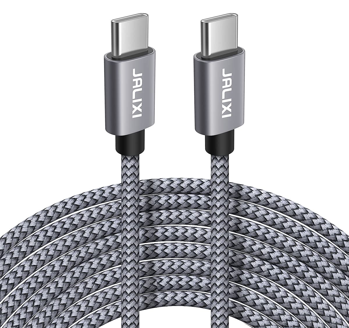 JALIXI 20ft USB C Cable 60W Fast Charging, 6M Long USB C to USB C Cable for iPhone 16/15 Pro Max, iPad, MacBook, Galaxy S24/S23, Pixel, Nintendo Switch, DSLR Camera - Perfect for Home, Office & Travel Charging Needs