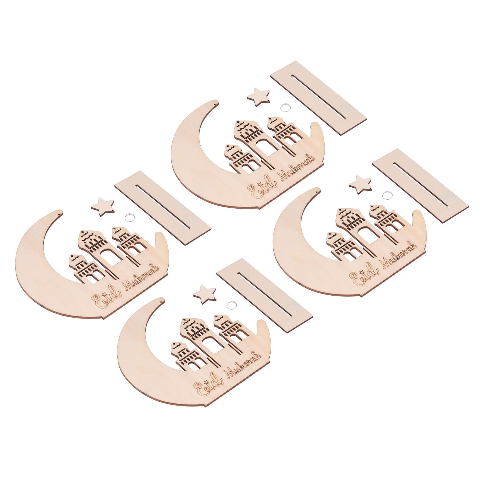 Handcrafted Shanrya Wooden Eid Mubarak Plate - Exquisite Islamic Home Decor for Ramadan & Eid Celebrations | Perfect for Wall Hanging, Table Centerpiece, and Gift Giving