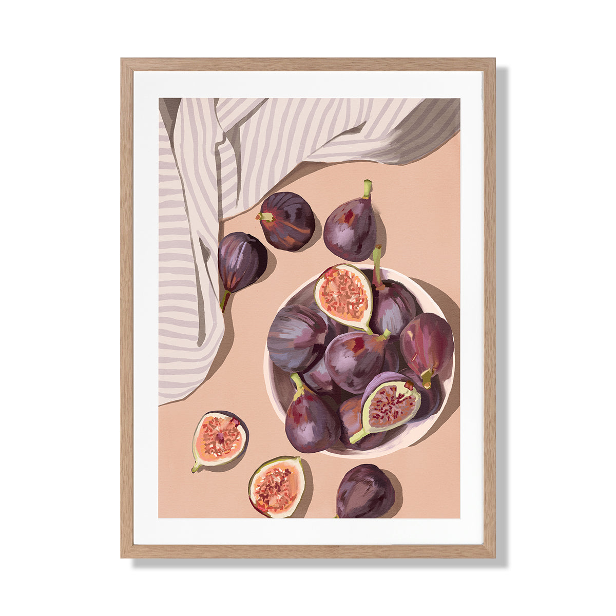 Fresh Figs Portrait Art Print - High Quality Wall Decor for Living Room, Bedroom & Office - Perfect Gift for Home Decor Lovers