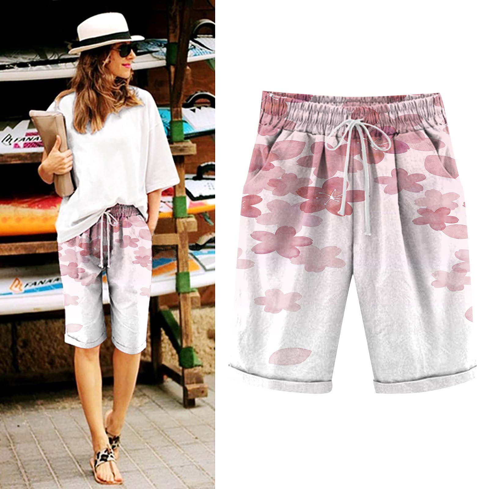 Rvidbe Women's Athletic Shorts - Summer Beach Comfy Loose Fit for Casual Wear