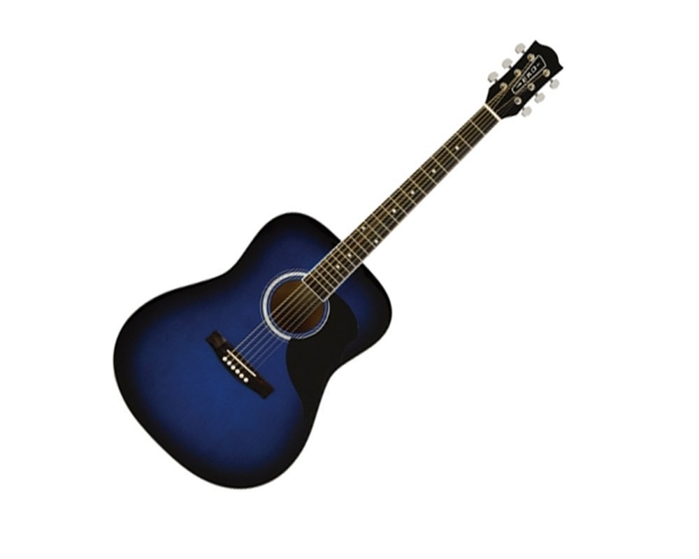 EKO 6 String Acoustic Guitar Right Handed Blue Sunburst - Perfect for Beginners, Campfire Singalongs & Live Performances (Model 06216230)