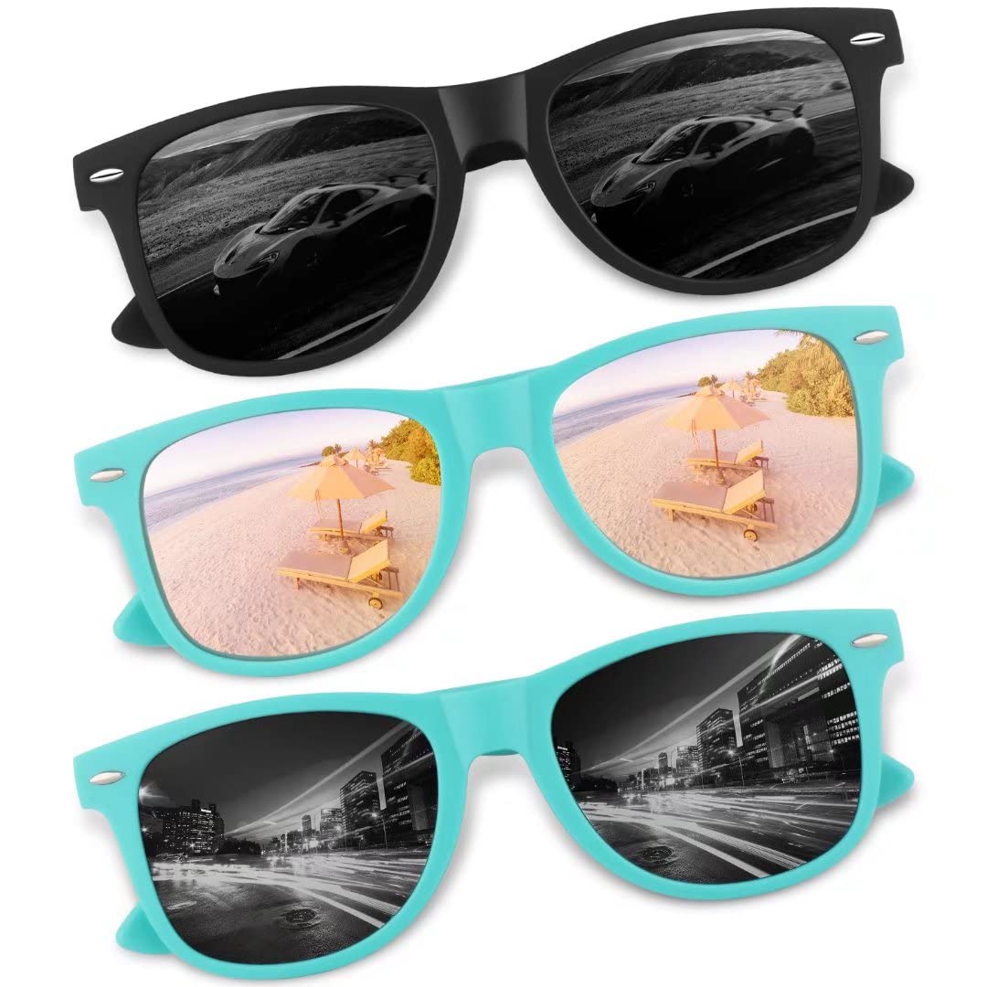Retro Polarized Sunglasses for Men & Women - Lightweight UV400 Protection, Vintage Style Shades - Perfect for Driving, Beach & Outdoor Activities
