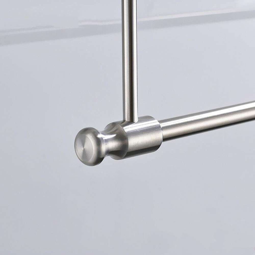 Stainless Steel Bathroom Towel Rack & Shelf Organizer - 60cm Chrome Wall Mounted Double Towel Bar for Bathroom & Shower Storage | Perfect for Small Spaces, Modern Home Decor & Spa-Like Bathroom Experience