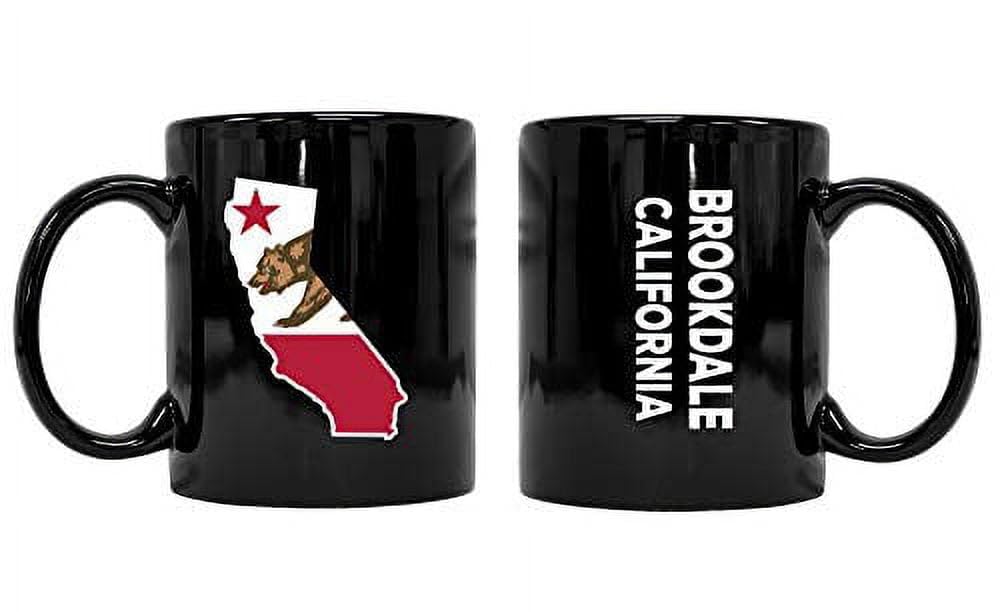 R&R Imports Brookdale California Souvenir Black Ceramic Coffee Mug - 15oz Travel Mug for Hot & Cold Drinks, Perfect for Home, Office, Camping Gifts