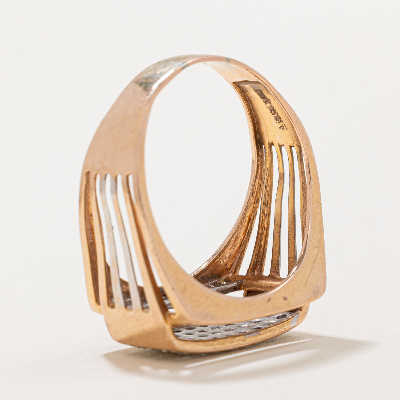 1.25ctw Diamond Grid Cocktail Ring for Women - Size 11.25 | Elegant Statement Jewelry for Parties, Weddings & Special Occasions