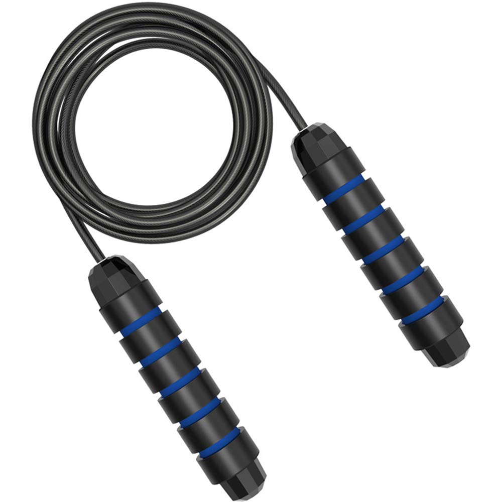 Ytnqd Jump Rope - Adjustable Memory Foam Anti-Skid Handle Speed Rope with Ball Bearing System | Perfect for Aerobic Exercise, Cardio Workouts & Home Fitness for Men & Women | Ideal for CrossFit, Boxing Training & Weight Loss