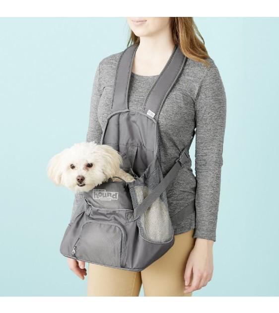 Outward Hound Pooch Pouch Front Dog Carrier - Grey | Hands-Free Pet Carrier for Small Dogs | Perfect for Hiking, Travel & Outdoor Adventures