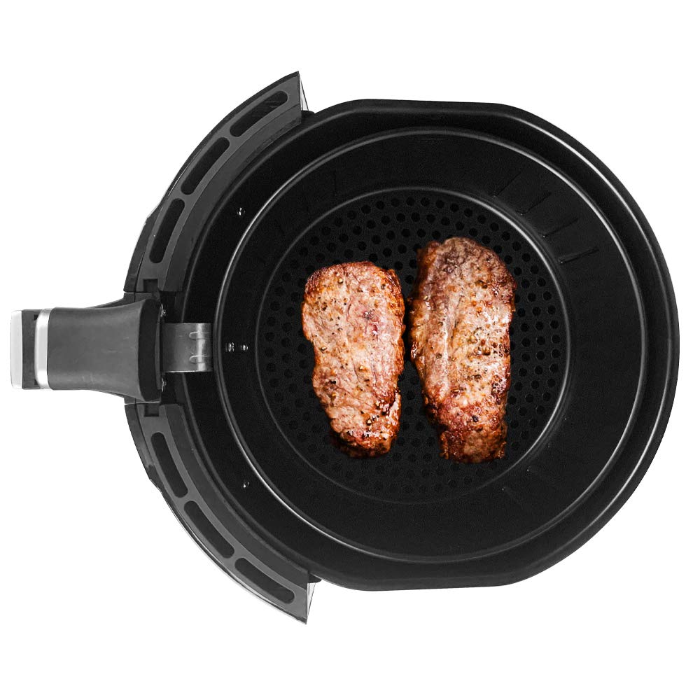 BIGTREE 5.8QT Air Fryer XL - 1500W Large Capacity Electric Hot Air Fryer with 8 Presets, Nonstick Detachable Basket & Digital LCD Timer - UL Certified Oil-Free Cooker for Healthy Cooking - Perfect for Family Meals, Snacks & Quick Weeknight Dinners - Black