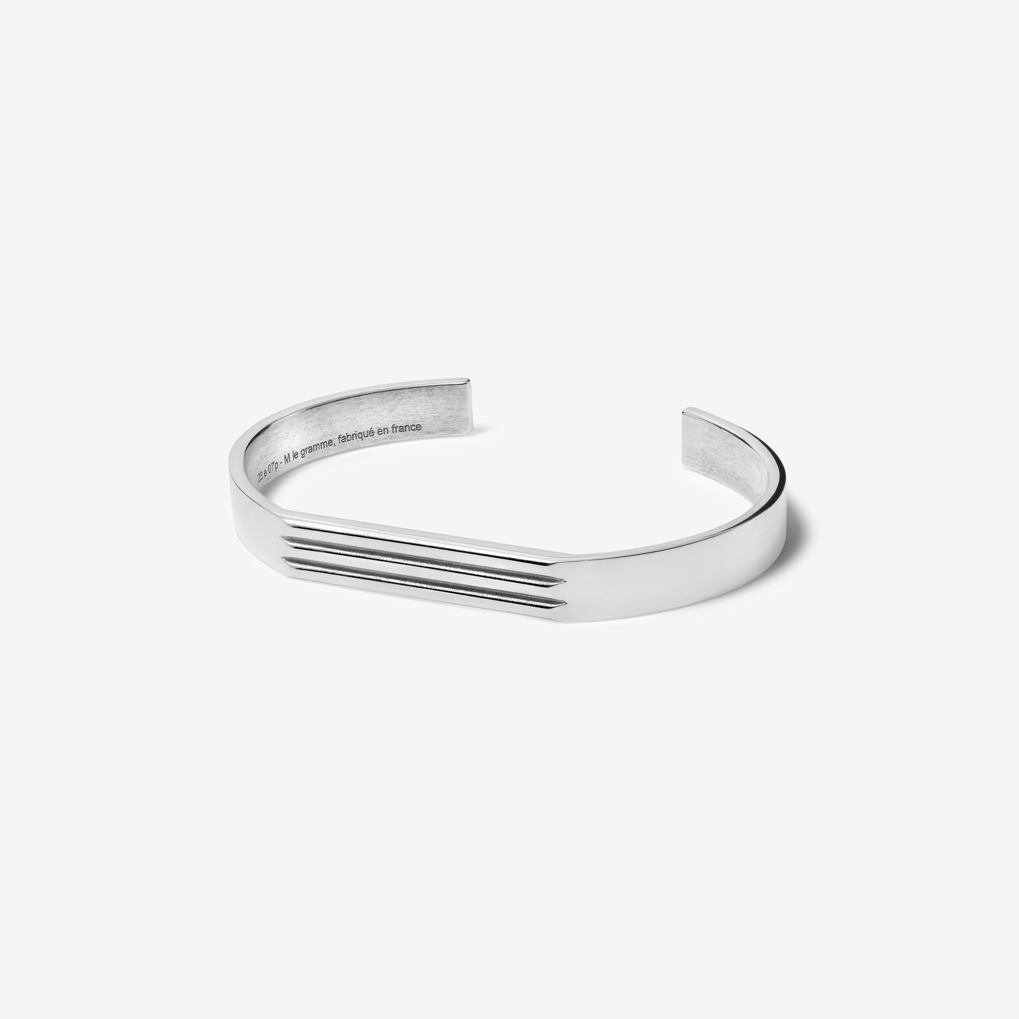 21g Polished Sterling Silver Godron Flat Bracelet - Elegant Minimalist Jewelry for Women - Perfect for Everyday Wear, Office & Special Occasions