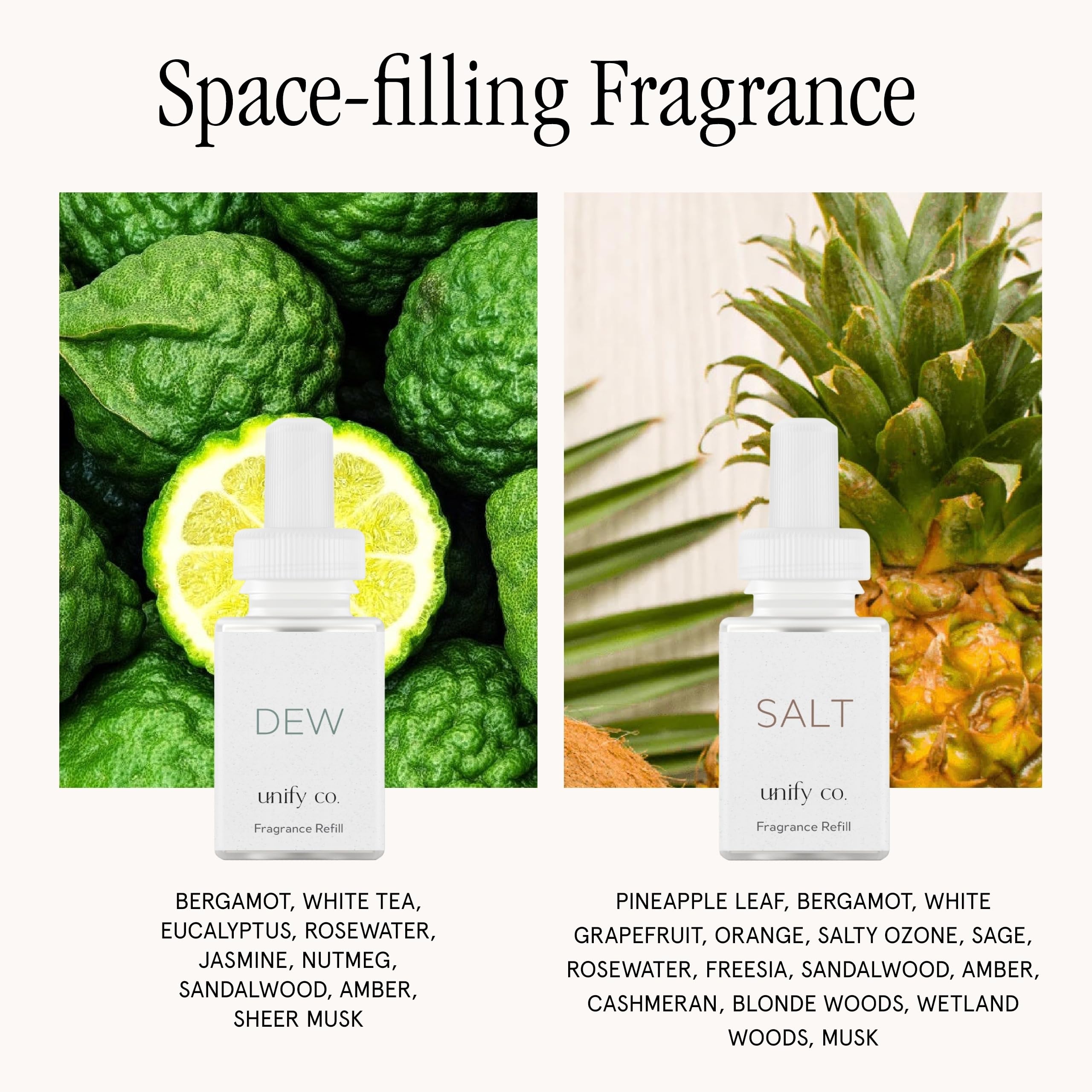 Pura 4 Smart Home Fragrance Diffuser Starter Set - WiFi Enabled Essential Oil Aromatherapy Device with Square Box, Dew & Salt Scent Refills - Perfect for Living Room, Bedroom & Office Air Freshening