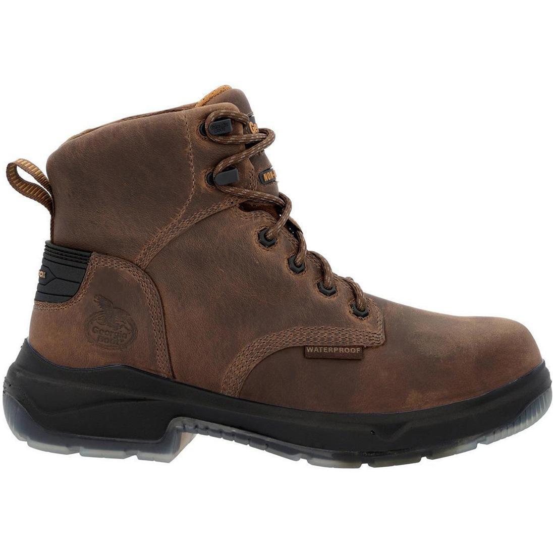 FLXpoint ULTRA Waterproof Steel Toe Work Boots for Men - Heavy Duty Slip Resistant Construction - Ideal for Construction, Landscaping & Outdoor Jobs