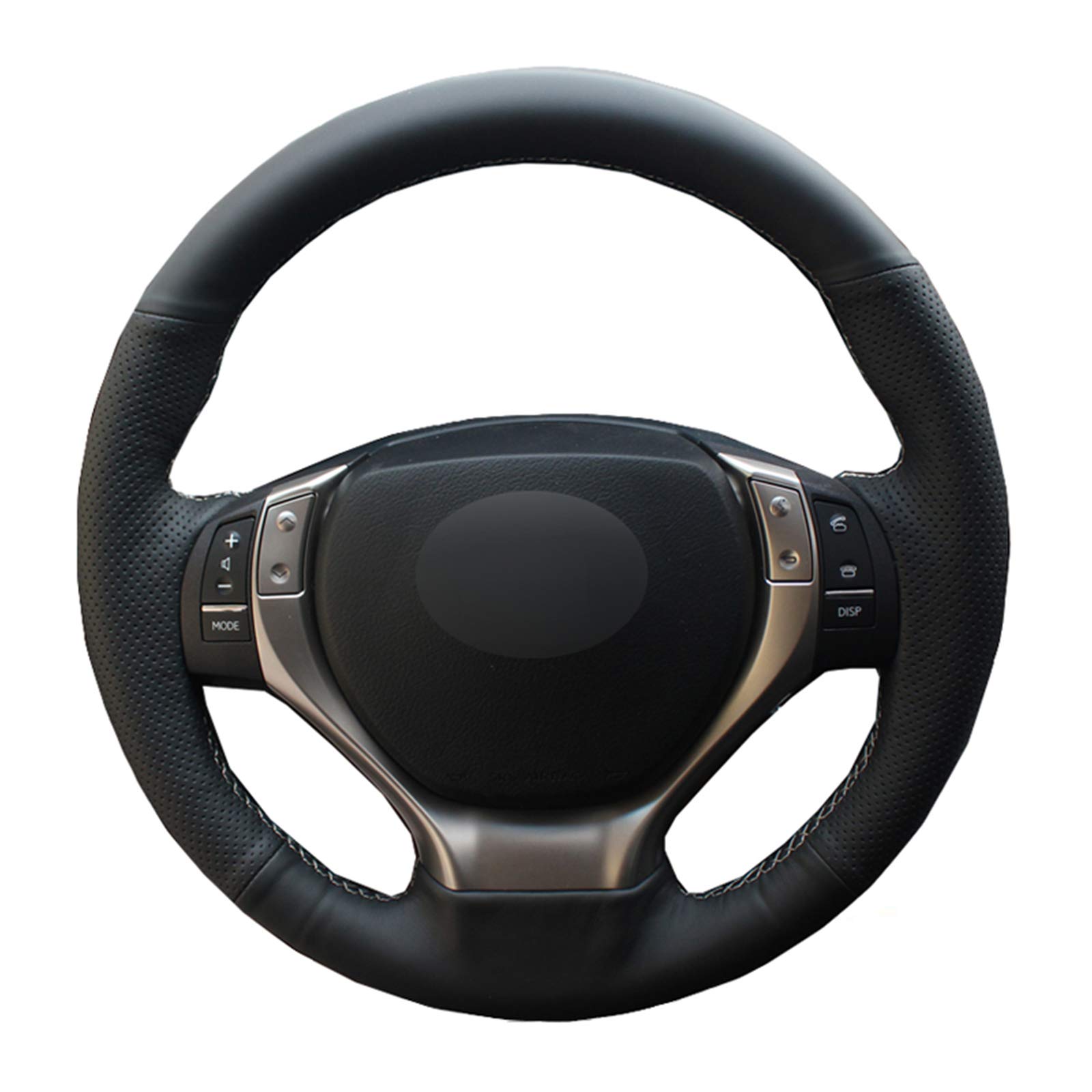 Premium Leather Steering Wheel Cover for Lexus ES250 ES300h GS250 GS300h RX270 RX350 - Hand Stitched DIY Upgrade for Comfort & Grip - Perfect for Daily Commute & Long Road Trips