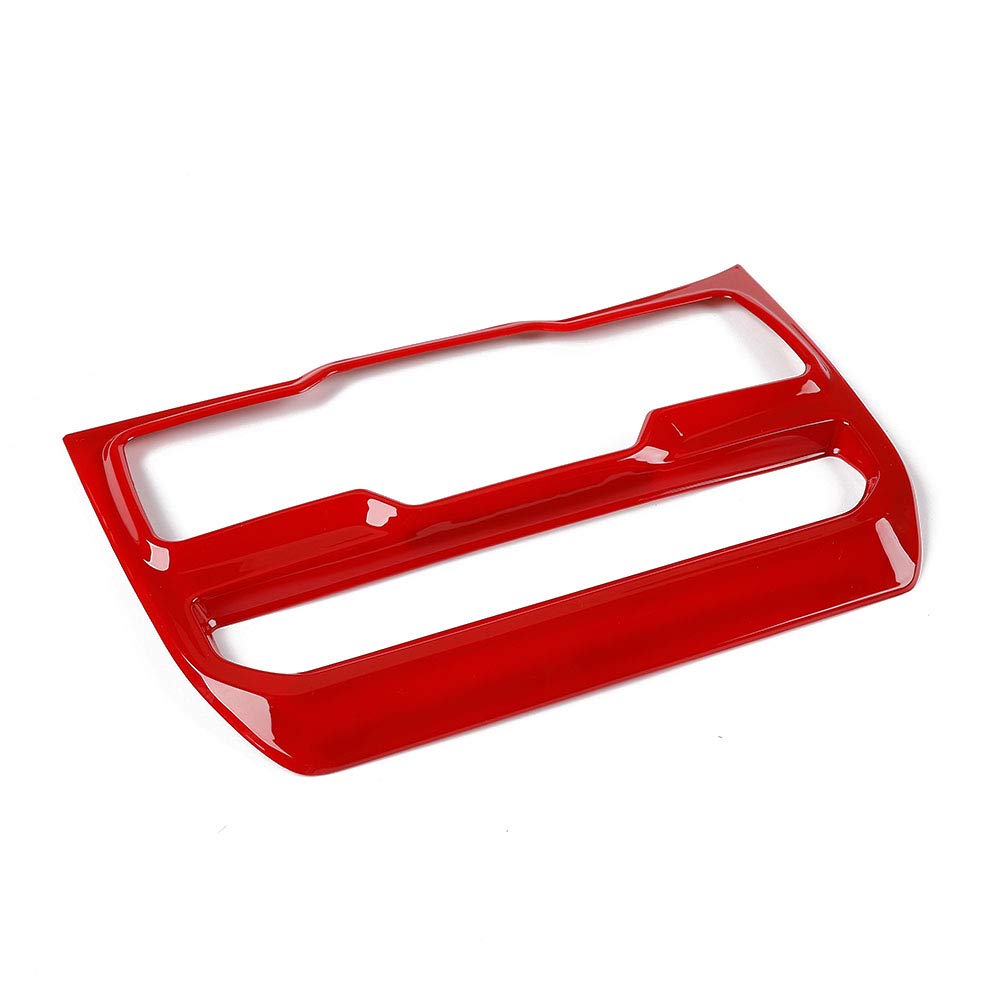 JeCar Red Center Console Window Control Panel Trim Cover for 2018-2024 Jeep Wrangler JL JLU Gladiator JT - Interior Accessories & Dashboard Upgrade - Perfect for Off-Roading & Car Customization