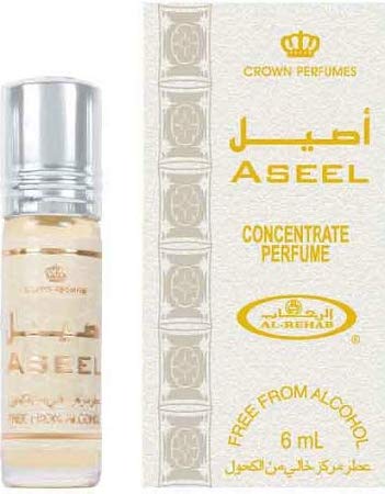 Al-Rehab Aseel 6ml (0.2 oz) Perfume Oil Roll-On - 3 Pack Set of Arabian Fragrance Oils for Women & Men - Perfect for Daily Wear, Special Occasions & Gift Giving