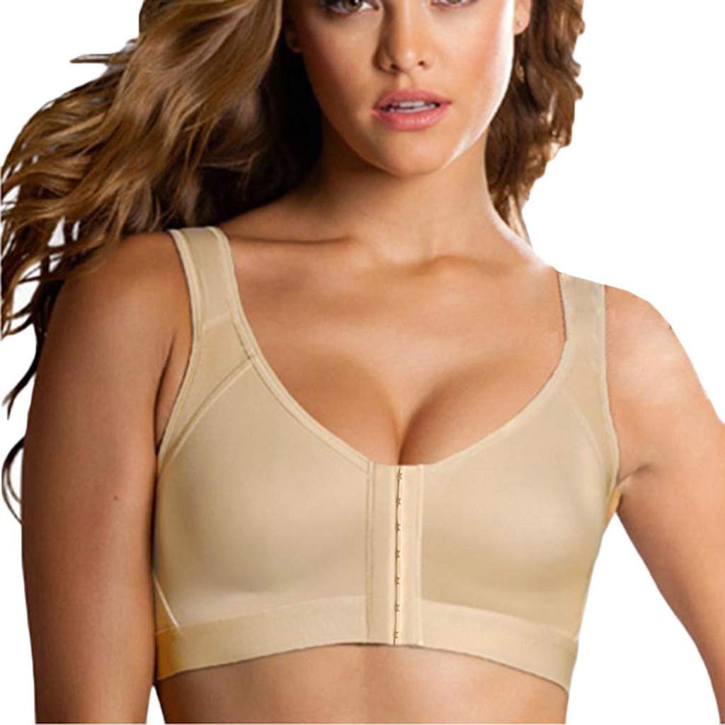 Plus Size Front Closure Sports Bra 3-Pack - Wireless High Impact for Gym & Running
