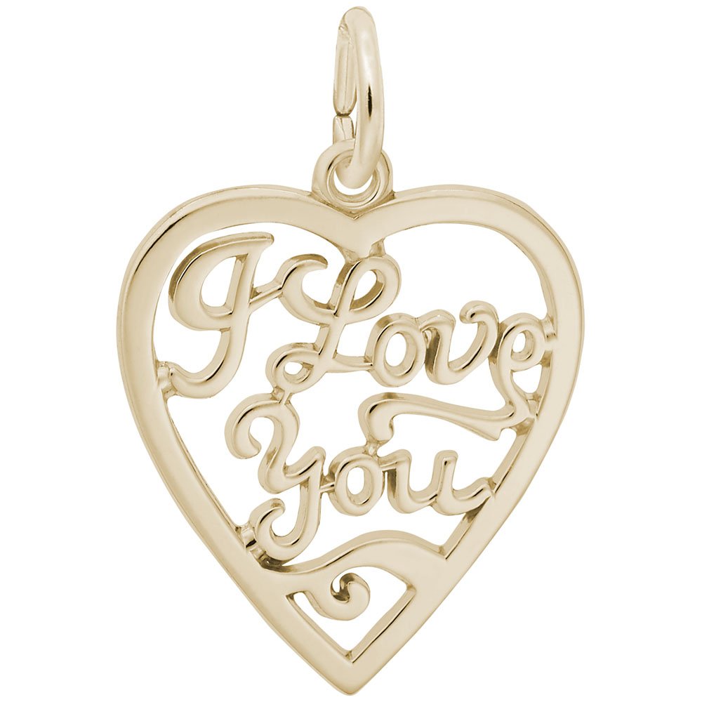 I Love You Charm - Sterling Silver Heart Pendant for Bracelets & Necklaces - Perfect for Valentine's Day Gifts, Anniversary Presents & Romantic Jewelry