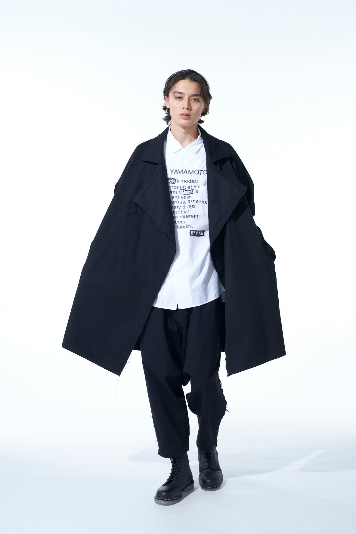 COTTON DRILL CUT OUT DRAPE COAT - Women's Fashion Outerwear for Spring & Fall | Perfect for Office, Date Night & Casual Outings