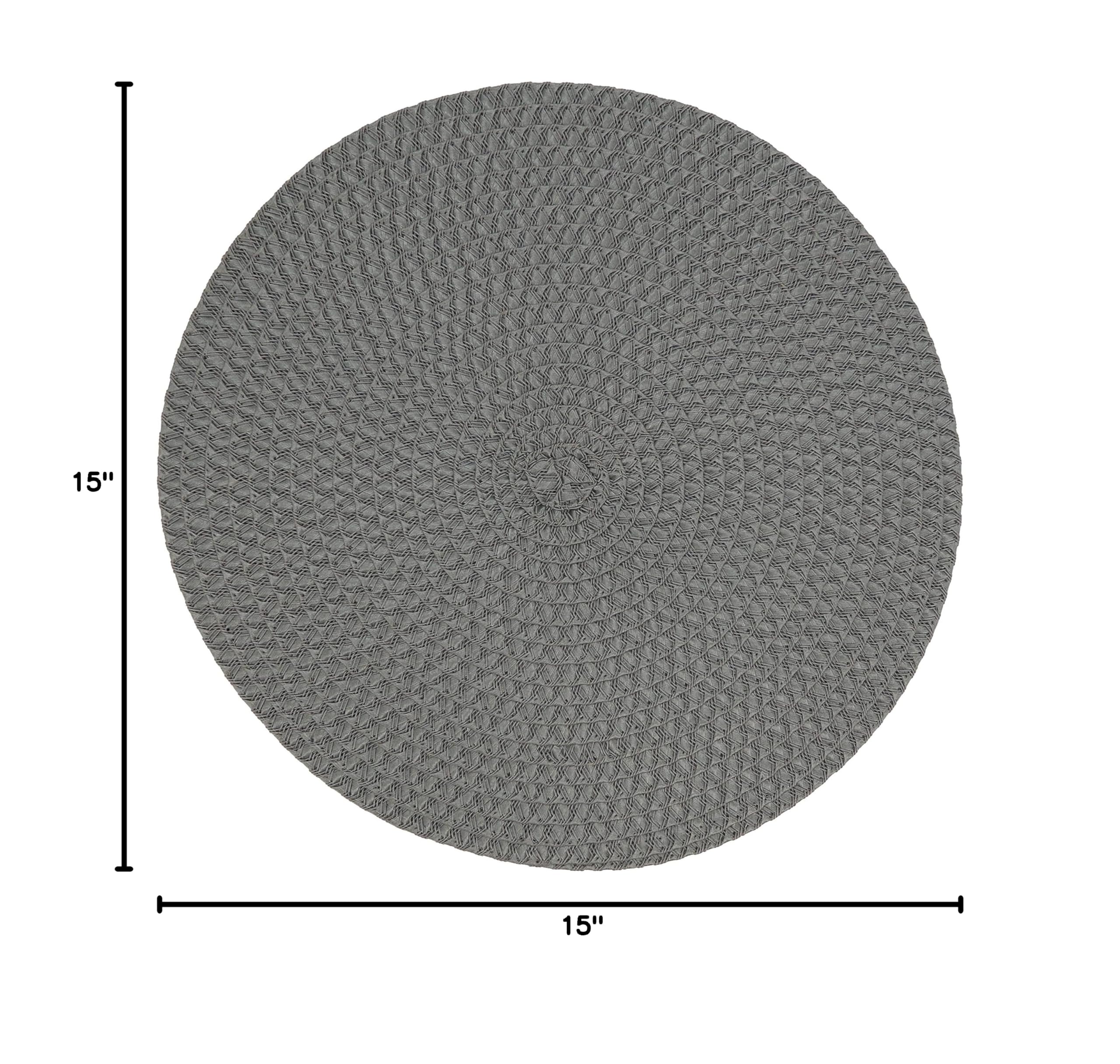 Round Non-Slip Placemats Set of 4 - Stylish & Durable Table Mats for Dining, Kitchen, or Party Decor - Perfect for Everyday Use & Special Occasions