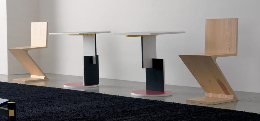 Gerrit Rietveld Zig Zag Chair - Iconic Modernist Design Wooden Chair for Living Room, Office & Lounge | Mid-Century Modern Furniture for Home Decor