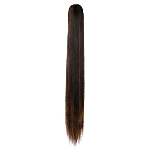 Clip-in Ponytail Hair Extension with Claw Clip - Natural Looking Hairpiece for Instant Volume & Length - Perfect for Parties, Weddings & Everyday Styling