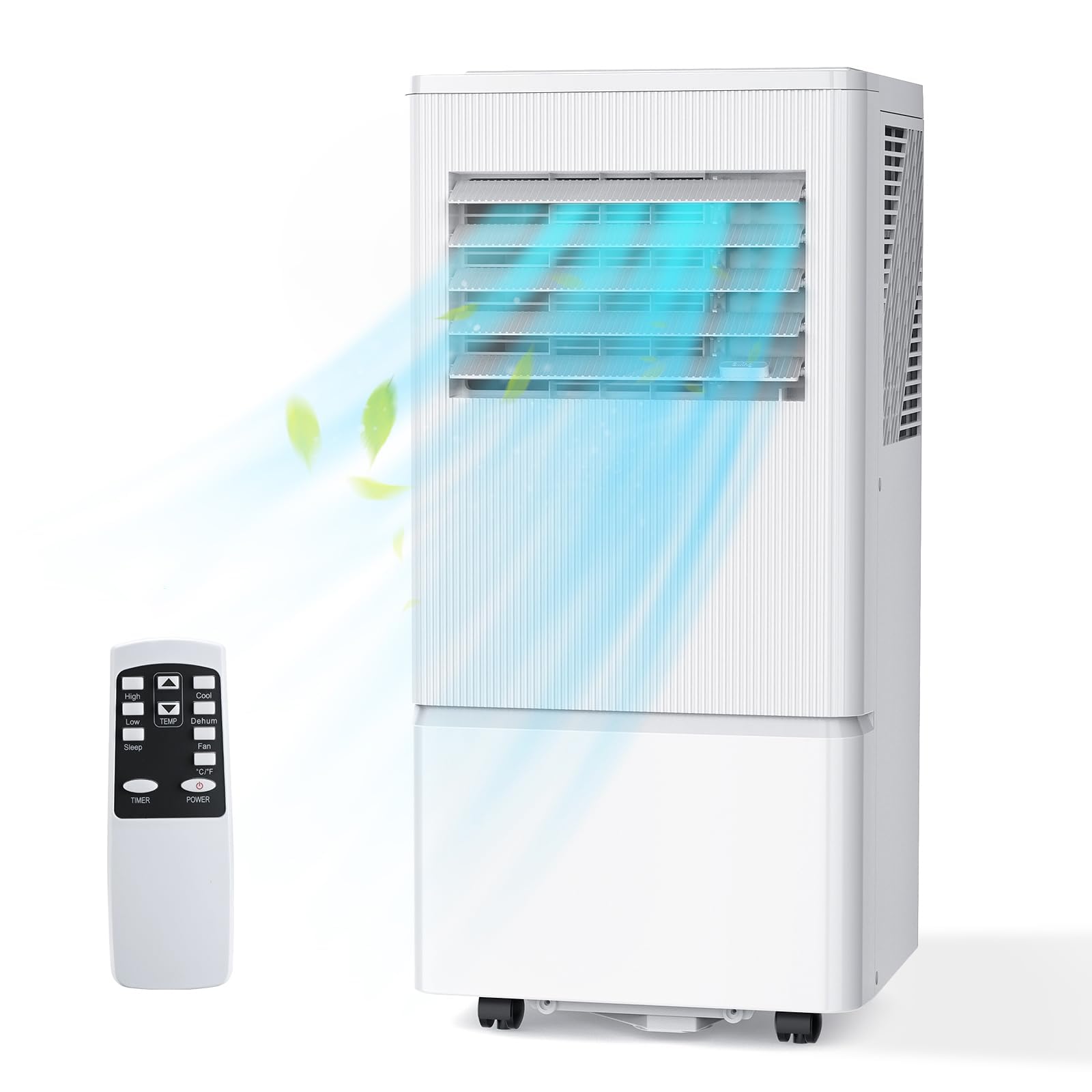 Air Choice 10000 BTU Portable Air Conditioner for Rooms Up to 450 Sq.Ft - 3-in-1 Cooling Unit with Remote, 24H Timer & Window Kit - Perfect for Bedrooms, Offices & Small Spaces