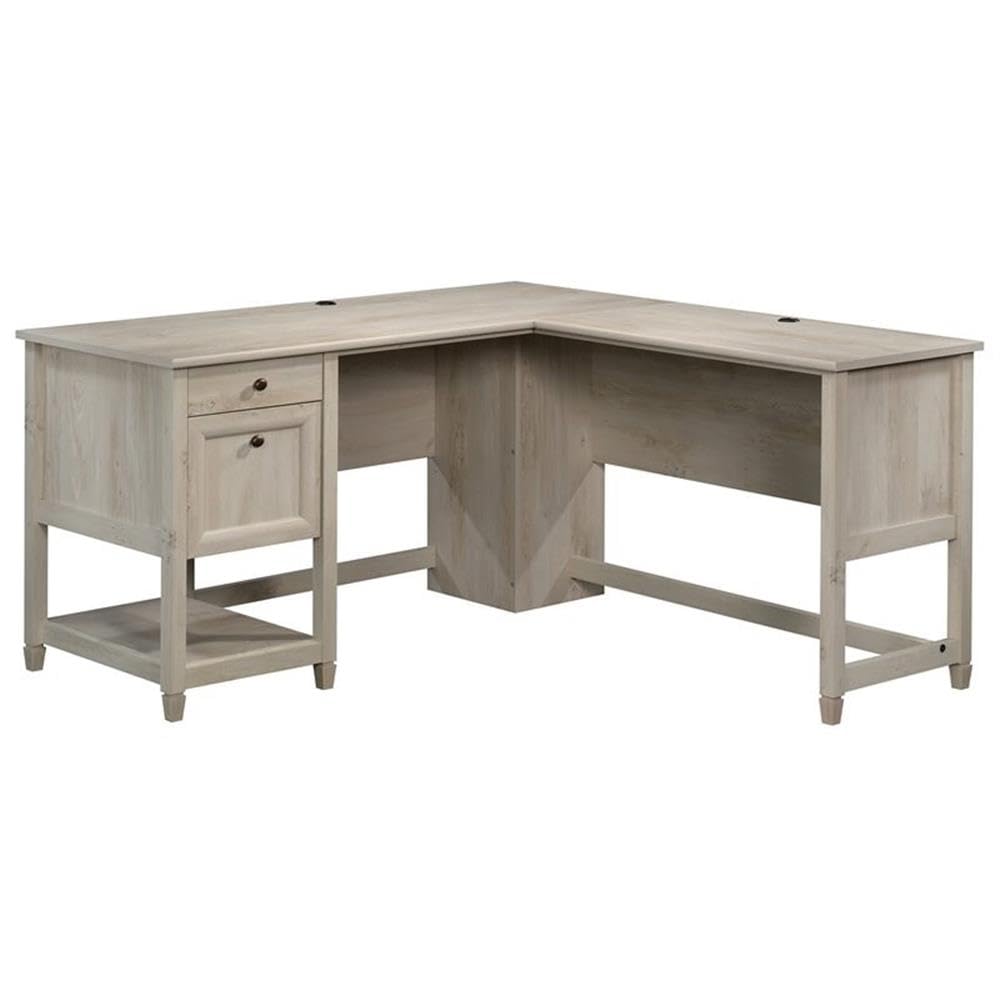 UrbanPro Engineered Wood L-Shaped Desk in Chalked Chestnut - Modern Home Office Furniture for Small Spaces, Study & Workstation Setup