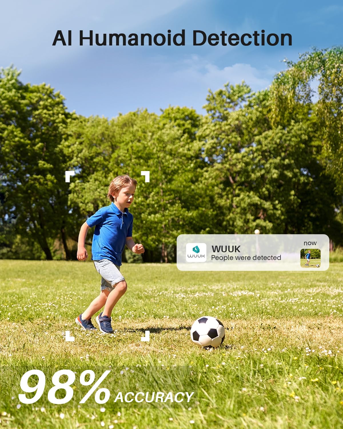 WUUK 2K Wireless Security Camera Outdoor - No Monthly Fee, Color Night Vision, Waterproof, Alexa & Google Compatible (Base Station Required) - Perfect for Home Surveillance, Backyard Monitoring, and Smart Home Security