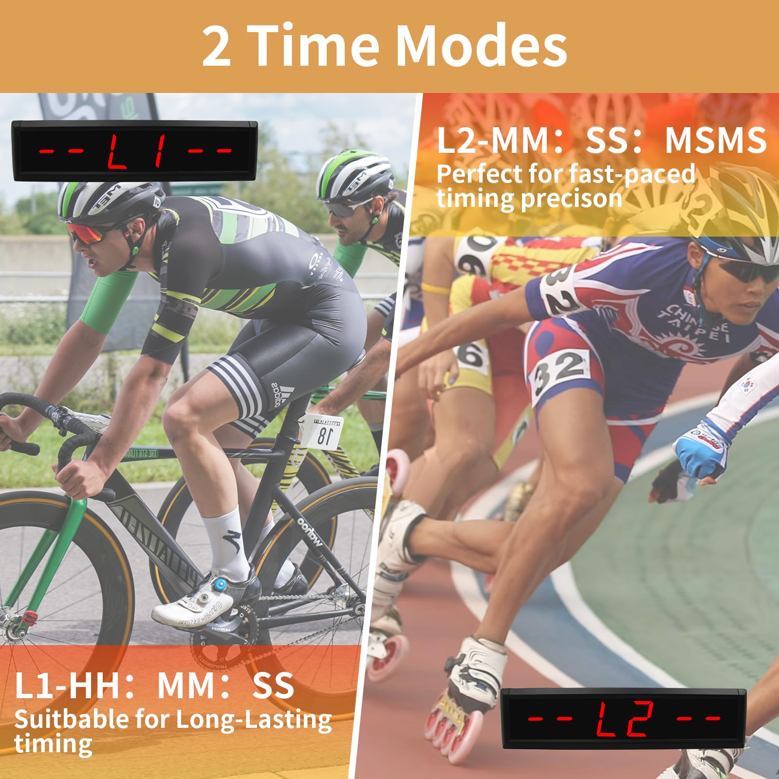 Indoor Wired Laser Timer - Professional LED Stopwatch for Training, Racing & Sports | Track & Field Running Timer for Sprints, Skating, Biking & Motorcycle Racing | Perfect for Gym, Track Meets & Competitive Events